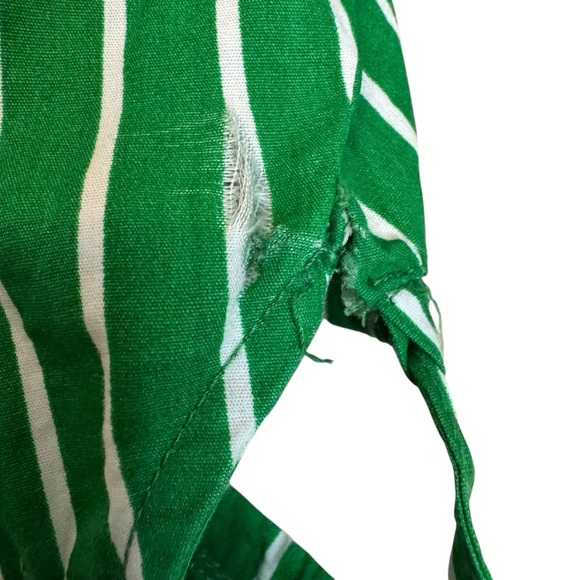 Walter Baker Cut Out Midriff Cotton Meera Dress Green Kelly Stripe size S NWT - Picture 14 of 14